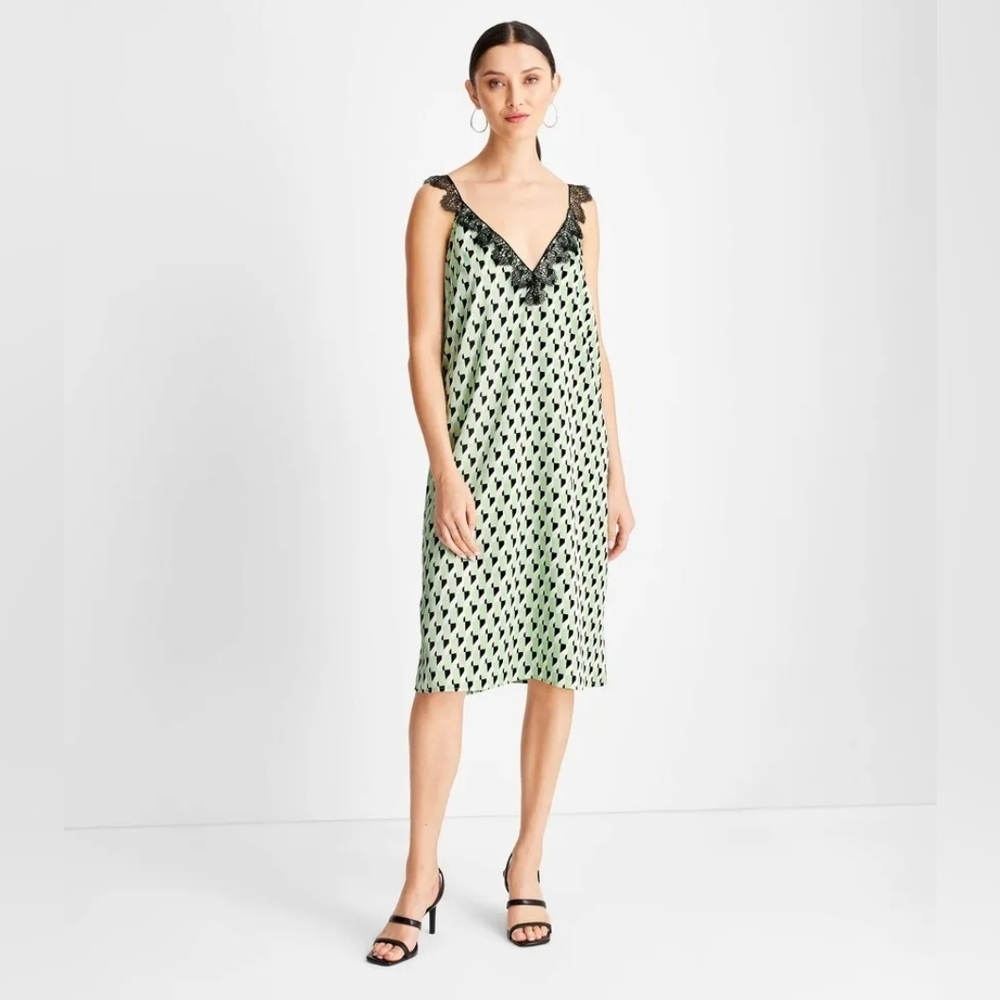 *Women's Lace Trim Slip Dress - Future Collective with Kahlana Barfield Sz XS